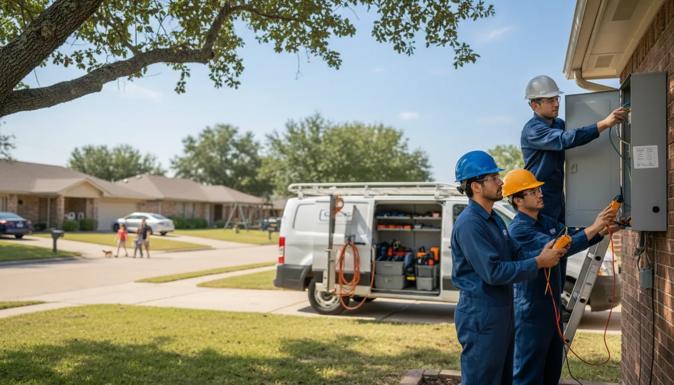 Certified electrician providing emergency electrical services in Poolville, TX